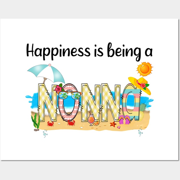 Happiness Is Being A Nonna Summer Beach Happy Mother's Wall Art by KIMIKA